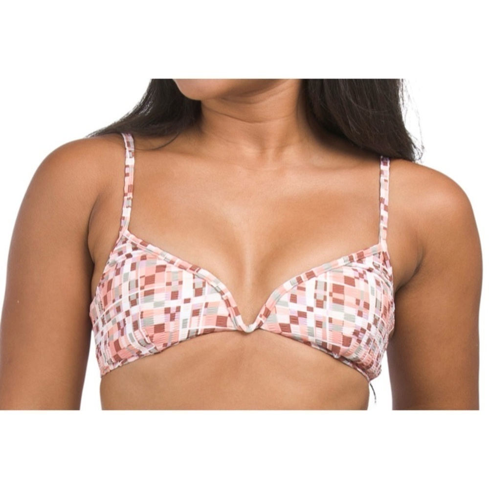NEW L*SPACE Helena Bikini Top in Block Party